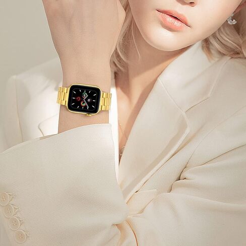 ARTCHE Compatible with Apple Watch Bands Series 10 46mm, Ultra 2/Ultra 49mm, Series 9/8/7 45mm Series 6/SE/SE2/5/4 44mm Series 3/2/1 42mm, Stainless Steel Metal Watch Band for iWatch Strap, Black in Saudi Arabia