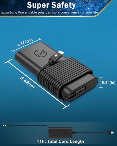 65W 45W AC Adapter Charger for Dell Laptop Charger, Dell inspiron 11 13 14 15 17 3000 5000 7000 Series laptops Round Connects Chargers（7.4mm and 4.5mm） in Kuwait