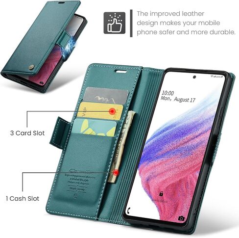 Samsung Galaxy A52 5G/A52s 5G Wallet Case with [RFID Blocking] Card Holder Magnetic Kickstand,Leather Flip Protective Case Wallet for Samsung Galaxy A52 5G/A52s 5G 6.5 Inch -Black in Kuwait