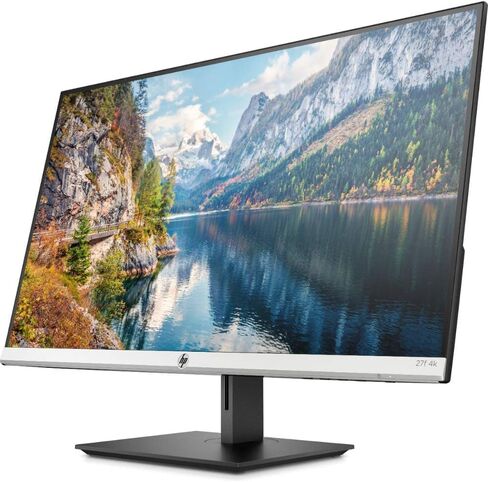HP 27-inch Monitor with Height Adjust (27f 4K, Natural Silver and Black) (Renewed) in Saudi Arabia