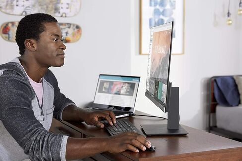 HP 27-inch Monitor with Height Adjust (27f 4K, Natural Silver and Black) (Renewed) in Saudi Arabia