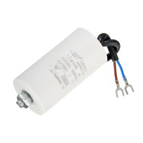YOKIVE 2 Pcs 40uF CBB60 Running Capacitor, Run Capacitor with 2 Wires Screw, AC 450V Start Up Motors, Great for Air Compressors, Pumps (White, 95x45mm)