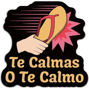 YAZMEEN 20 Pcs Funny Flip Flops Stickers 2.5" Te Calmas O Te Calmo Humorous Stickers Decals for Water Bottle Laptop Phone Envelope Funny Work Accessories for Office Worker Nurse Doctor Teacher