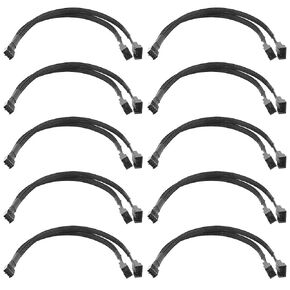 WMYCONGCONG 10 PCS PC Fan Splitter Cable 4 Pin Y Splitter 1 to 2 Converter PC Fan Power Extension Cable for PWM Fan Case Computer ATX Case