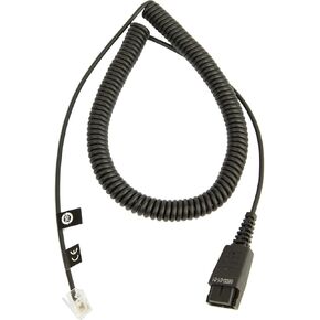 GN Netcom A/S Jabra Quick Disconnect (QD) to Modular (RJ) Coiled Bottom Cord, 2 Meter 8800-01-01