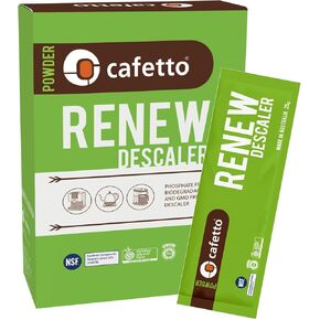 Renew Descaler (6 x 25g sachets). Designed for espresso machines, boilers and coffee brewers. Safe to use on aluminium, brass and stainless steel