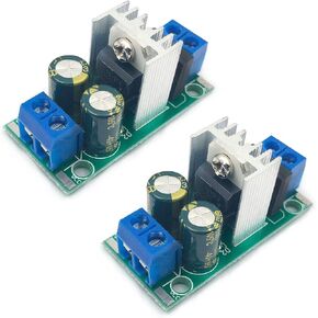 FainWan 2PCS Three Terminal Voltage Regulator Module LM7812 DC or AC to DC 12V Output 1.2A Max Power Supply Module Terminal and 5x2 Pins Output