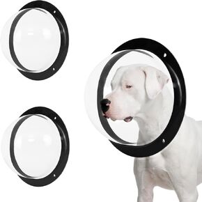 2 حزمة نافذة سياج الكلب، واضحة الحيوانات الأليفة فقاعة عرض قبة الباب نظرة خاطفة نافذة مستديرة صغيرة للكلاب / القط / الحصان خارج الملعب حديقة قطر 12.44 بوصة عمق 4.92 بوصة in Kuwait