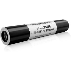 75175 Battery 3.6V 3600mAh Ni-MH Compatible with Streamlight Stinger 75175 75375 75300 75500 75810 76000 76300, PolyStinger, Pelican M9, FL126 Flashlight (1pcs)