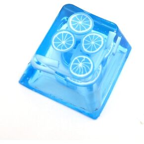 Personalized Fruit Lemon Backlight Keycap Handmade Custom Keycaps for Cherry MX Switches Gaming Mechanical Keyboard Cute Artisan Resin Keycap (4 Mixed Colors)