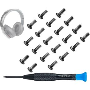 SOULWIT Replacement Headband Screws for Beats Studio 3, Studio 2, Studio 1.0, Studio Pro Headphone Headband Screws 20pcs, Easy DIY Installation - 20pcs Black