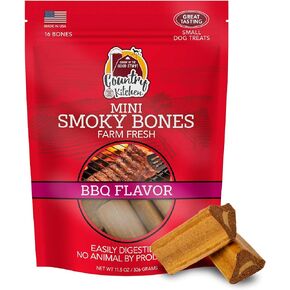 Smoky Bones Bacon Flavored Dog Treats, Long Lasting, Easy to Digest, Made in USA, 7 Count