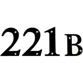 221B Baker Street Sherlock Black Decal Vinyl Sticker|Cars Trucks Vans Walls Laptop| Black |5.5 x 2 in|LLI542