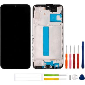LCD Display Compatible with Galaxy A25 5G/4G 6.5"(Black Without Frame) SM-A256E, SM-A256E/DS, SM-A256E/DSN, SM-A256B, SM-A256B/DS Touch Screen Digitizer Assembly Replacement + Tools