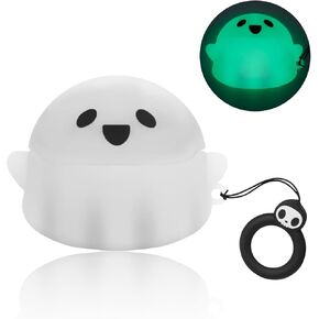 Compatible with Samsung Galaxy Buds 3 Case & Galaxy Buds 3 Pro Case, Luminous Cute Ghost Case for Galaxy Buds 3 Pro/Buds 3 Case, Headphone Accessories, Soft Silicone Protective Case for Men Women