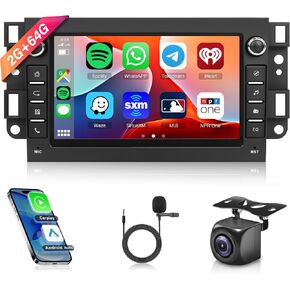 2G 64G Android Car Stereo Radio Carplay لسيارة Chevy Chevy Epica Tosca Captiva Lova Kalos Aveo/Daewoo Gentra Matiz M250 مع Android Auto 7 بوصة تعمل باللمس مرآة وصلة BT FM/RDS SWC كاميرا احتياطية in Saudi Arabia