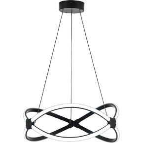 MAYNA Modern LED Pendant Light Fixture, Contemporary LED Chandelier with Irregular Ring Lights, Adjustable Modern Chandeliers for Dining Room Kitchen Entryway Living Room Bedroom, 6000K Daylight