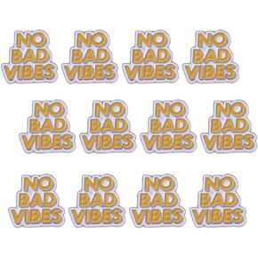 No Bad Vibes Brooch Pins Cartoon Enamel Pin Cute Metal Badges Learning for Girl Clothing Backpacks Bags Jewelry in Kuwait