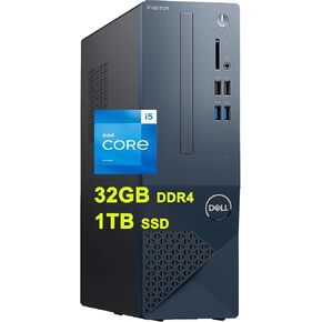 Dell Inspiron 3020S Small Business Desktop Computer 13th Gen Intel 10-core i5-13400 Processor (Beats i7-11700) 8GB DDR4 512GB SSD Intel UHD Graphics 730 HDMI DisplayPort Bluetooth Win11 Black