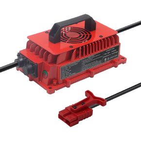 Forklift Battery Charger 24V 30A Smart Golf Cart Battery Charger Electric Pallet Jack & Walk Behind Floor Scrubber Charger with Anderson SB50 Style Connector Waterproof IP65 for Lead-Acid