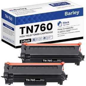 TN760 TN-760 High Yield Black Toner Cartridge Compatible TN760 Toner Replacement for Brother TN760 TN-760 DCP-L2550DW MFC-L2750DW MFC-L2710DW Toner Printer (2-Pack).