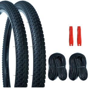 2Pack 29x 2.125 Mountain Bike Tires Replacement Kits Plus 2 Bike Tubes (with Puncture Sealant) and 2 Tire Levers, 29x2.125 Bike Tire with Tread Puncture Protection for On or Off-Road Use