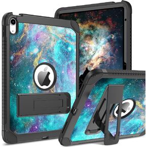 BENTOBEN for iPad 10th Generation Case, 10.9 inch iPad 2022 Case, iPad 10 Case, Slim Fit Kickstand Shockproof Rugged Protection TPU Bumper Protective Girls Women Boys Kids Cover, Glowing Green Nebula