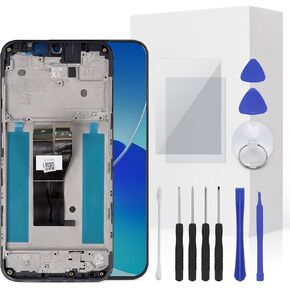 for BLU View 4 B135DL Screen Replacement Kit Full LCD Screen Display Touch Digitizer Frame Full Assembly with Repair Tool for Model BLU View 4 B135DL 6.1inch
