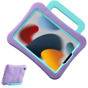 Kids Case for iPad 7th/8th/9th Gen 10.2 inch, Light Weight Heavy Duty/Shockproof/Drop Proof with Handle/Kickstand, Child Friendly Protective Cover for iPad 10.2" 2019/2020/2021 (Blue)