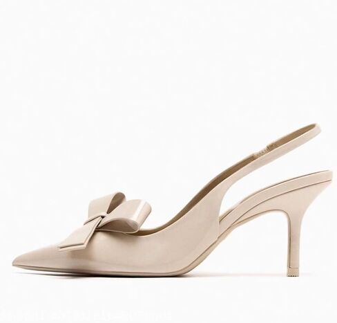 Kluolandi Bow Kitten Heels for Women Closed Pointed Toe Slingback Pumps | Comfortable Low Heels Backless Slip On Party Wedding Office Work Dress Shoes for Women in Saudi Arabia