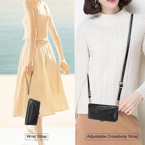 محفظة Lacass لهاتف Samsung Galaxy A35 5G، [حماية من سرقة البطاقات] حامل بطاقات بسحاب وغطاء جلدي قابل للطي وحزام معصم مع حامل لجراب هاتف Galaxy A35 (زهري أرجواني داكن) in Kuwait