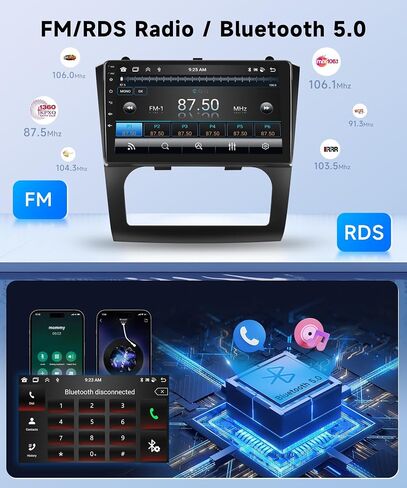 ستيريو سيارة 8Core 4+64G لسيارة Nissan Altima 2008-2012 (Auto A/C) Carplay Android Auto، 9 بوصة 1280*720P IPS شاشة تعمل باللمس، Android13/GPS/WiFi/32EQ DSP/59UI/Bluetooth5.0/SWC/ كاميرا احتياطية وميكروفون in Saudi Arabia