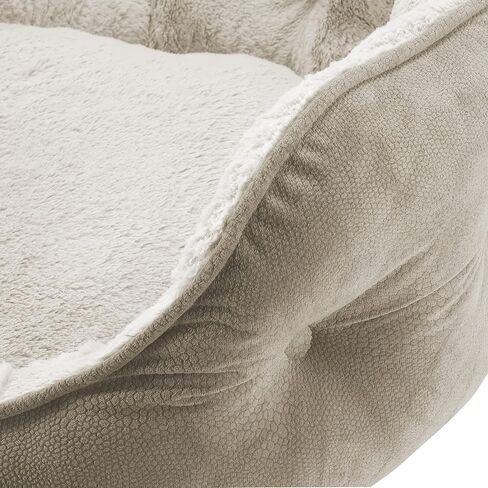 سرير Arlee Cozy Oval Round Cuddler للكلاب الأليفة - إسفنج ميموري - تم تجميعه في الولايات المتحدة الأمريكية، متوسط/كبير، رملي in Kuwait