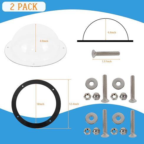 2 حزمة نافذة سياج الكلب، واضحة الحيوانات الأليفة فقاعة عرض قبة الباب نظرة خاطفة نافذة مستديرة صغيرة للكلاب / القط / الحصان خارج الملعب حديقة قطر 12.44 بوصة عمق 4.92 بوصة in Kuwait
