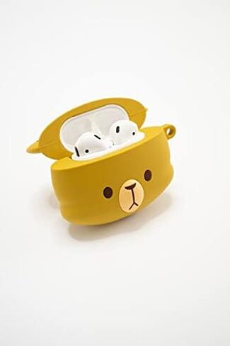 Milk Bear Compatible with AirPods Pro Case Silicone Carrying Shockproof Protective Cover Authentic Milkmochabear Merchandise Headphones Character Head Cute Adorable in Kuwait
