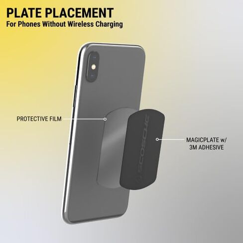 Scosche MPLTMSPCH2-2PK MagicRing™ Magnetic Adapter Ring for MagSafe Phone Mount, Accessories and Wireless Charging, Metal Sticker Converter Compatible with iPhone, Galaxy and Android, Pack of 2 in Kuwait