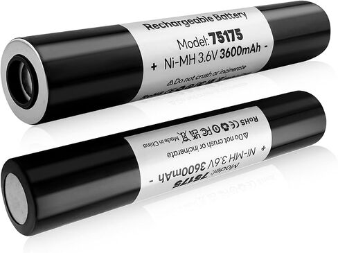 بطارية 75175 3.6 فولت 3600 مللي أمبير Ni-MH متوافقة مع Streamlight Stinger 75175 75375 75300 75500 75810 76000 76300، PolyStinger، Pelican M9، FL126 مصباح يدوي (1 قطعة) in Kuwait