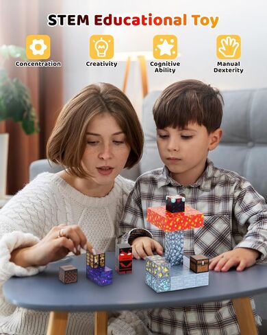 123PCS Magnetic Blocks - Forest Castle Theme Magnetic Blocks Building Toys, Toddler Magnet Toys STEM Building Game Sensory Gift for Kids Ages 3 4 5 6 7 8 9+ Boys Girls Birthday Gifts in Saudi Arabia