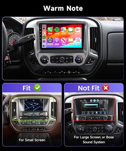 ستيريو سيارة Android-12 لسيارة Chevy Silverado GMC Sierra 2014-2018 مع شاشة لمس 10.1 بوصة 1080P IPS، تشغيل لاسلكي، Android Auto، FM، RDS، 28UI، BT، 16 EQ، GPS، WiFi، SWC/كاميرا خلفية in Saudi Arabia