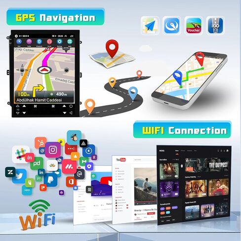 راديو ستيريو للسيارة Hi-Fi 2+64G Android 13 CarPlay لسيارة Lexus IS250 2006-2012، شاشة لمس عالية الدقة 9.7 بوصة متوافقة مع Android Auto، كاميرا احتياطية AHD، وصلة مرآة، GPS، WiFi in Saudi Arabia