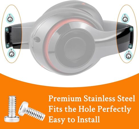 SOULWIT Replacement Headband Screws for Beats Studio 3, Studio 2, Studio 1.0, Studio Pro Headphone Headband Screws 20pcs, Easy DIY Installation - 20pcs Black in Saudi Arabia