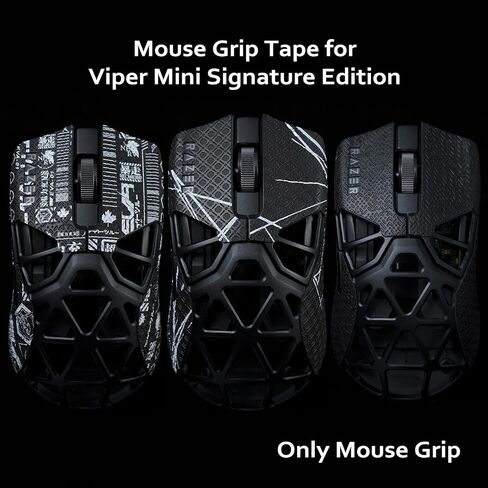 Mouse Grip Tape Sticker for Razer Viper Minise Mini Signature Edition Non Slip Suck Sweat Pre Cut Easy Instand EVA Black in Saudi Arabia