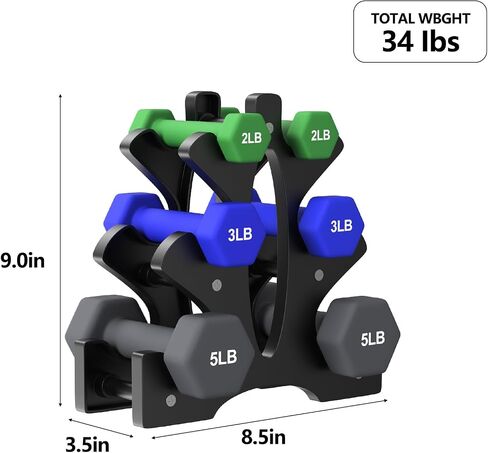 Portzon Weights Dumbbells Set with Various Color and Weights and Compatible, 1-15 LB, Anti-Slip, Anti-roll, Hex Shape in Saudi Arabia