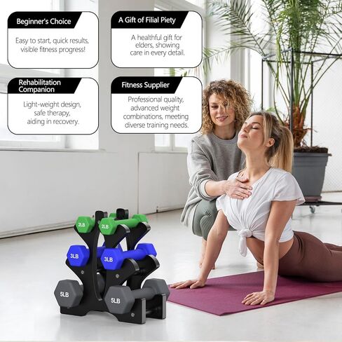 Portzon Weights Dumbbells Set with Various Color and Weights and Compatible, 1-15 LB, Anti-Slip, Anti-roll, Hex Shape in Saudi Arabia