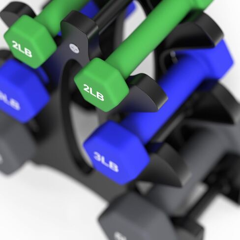 Portzon Weights Dumbbells Set with Various Color and Weights and Compatible, 1-15 LB, Anti-Slip, Anti-roll, Hex Shape in Saudi Arabia