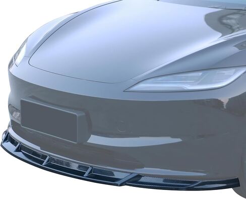 Front Bumper Lip for Tesla Model Y 2024 2023 2022 2021 2020 Glossy Carbon Fiber Pattern Front Lip Spoiler in Saudi Arabia