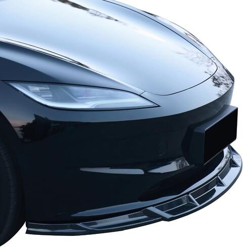 Front Bumper Lip for Tesla Model Y 2024 2023 2022 2021 2020 Glossy Carbon Fiber Pattern Front Lip Spoiler in Saudi Arabia