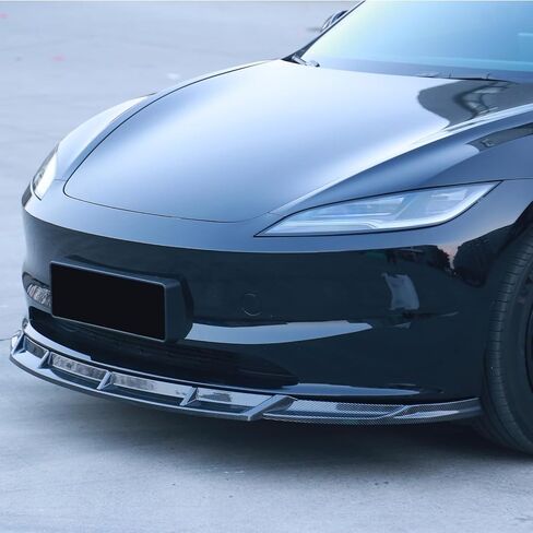 Front Bumper Lip for Tesla Model Y 2024 2023 2022 2021 2020 Glossy Carbon Fiber Pattern Front Lip Spoiler in Saudi Arabia