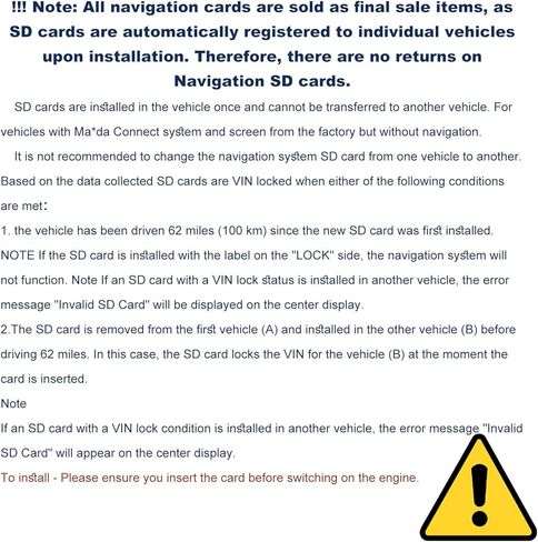 أحدث بطاقة SD للملاحة متوافقة مع Maz 3 CX-30 CX-5 CX-9 2021-2023، CX-50 MX-30 2022-2023 الولايات المتحدة الأمريكية/كندا/المكسيك TD2K66EZ1B بطاقة SD للملاحة GPS أحدث إصدار TD2K 66 EZ1B in Kuwait