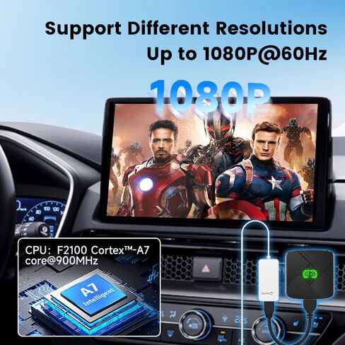 Carlinkit Wired CarPlay ترقية محول HDMI HD2CP، تحويل موارد HDMI HD بسهولة وسرعة إلى شاشة السيارة الأصلية من خلال CarPlay السلكية، ودعم ترقية OTA in Kuwait